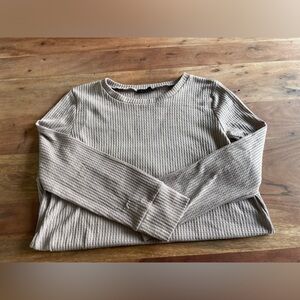 Waffle knit top.